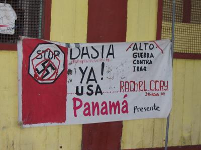 Politpropaganda im Regierungsviertel, Casco Viejo